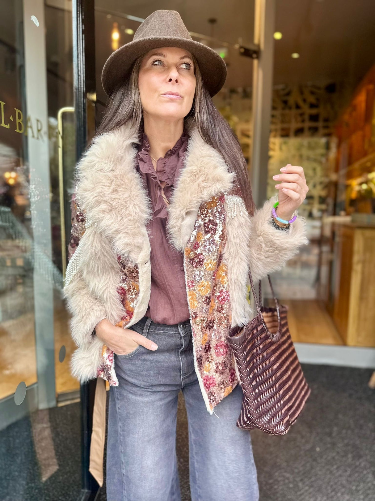 Zoey Embellished Jacket - Cream