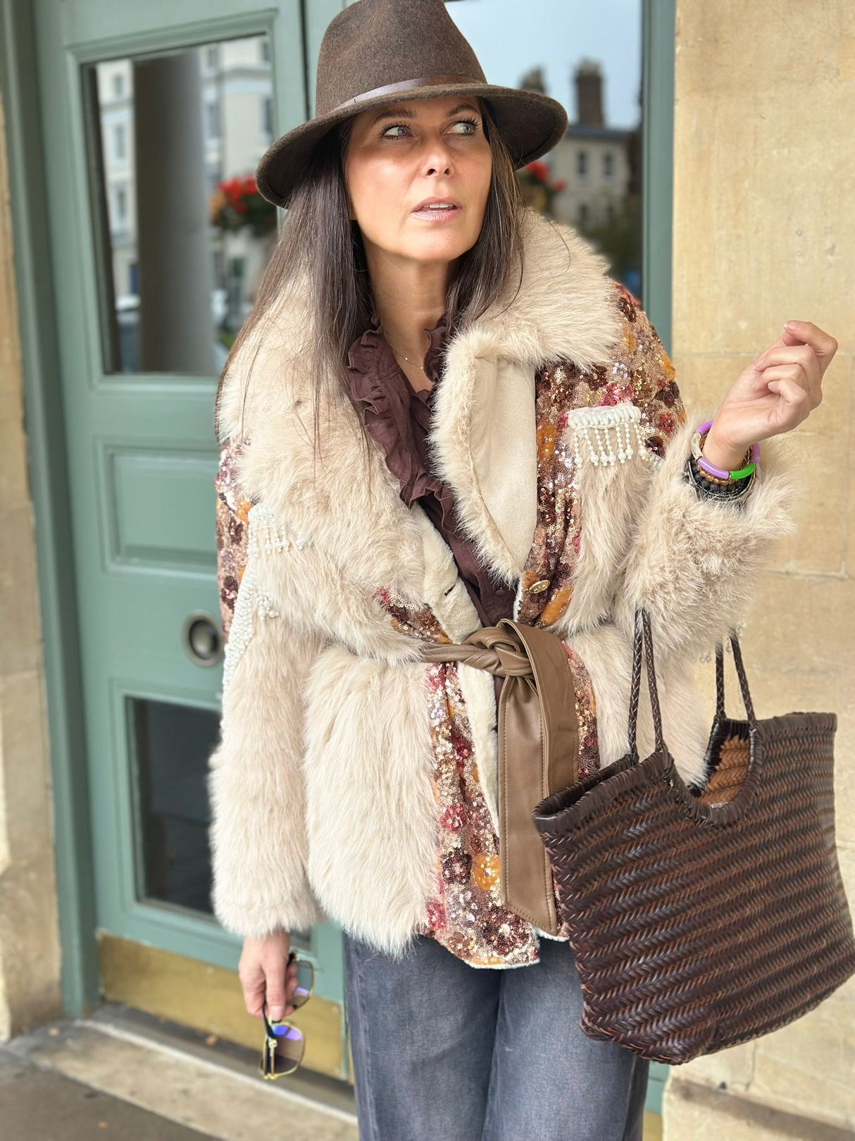 Zoey Embellished Jacket - Cream