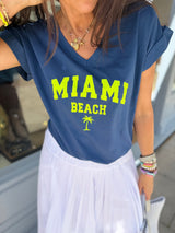 Miami Tee - Navy/Neon