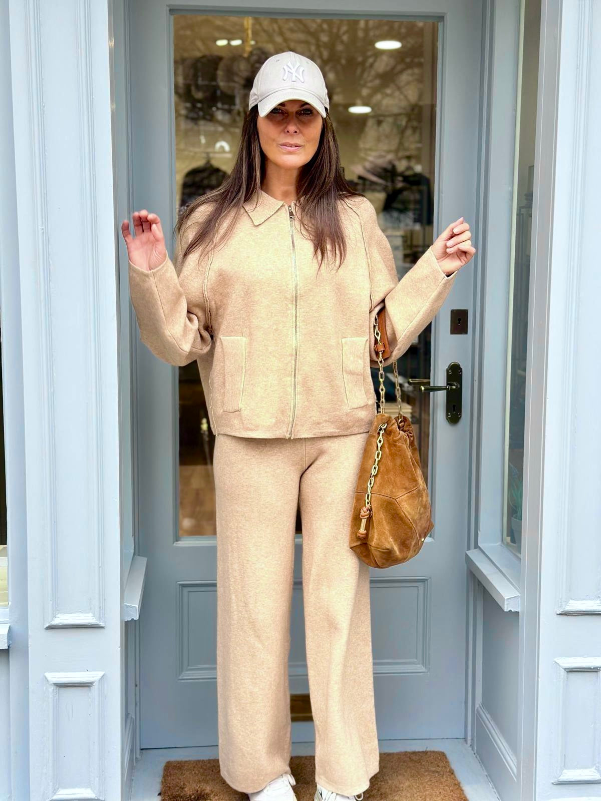 Oriane Knitted Pant - Oatmeal