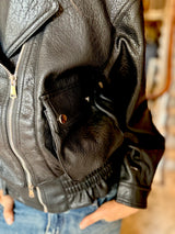 Cleo Faux Leather Jacket - Black