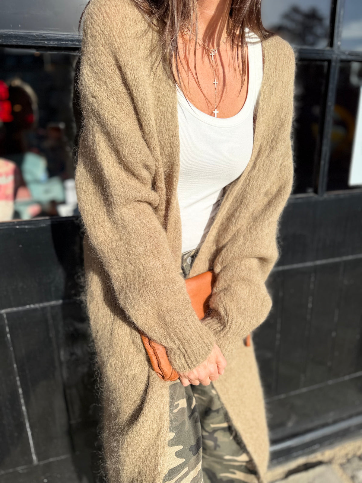 Diane Long Cardigan - Biscuit