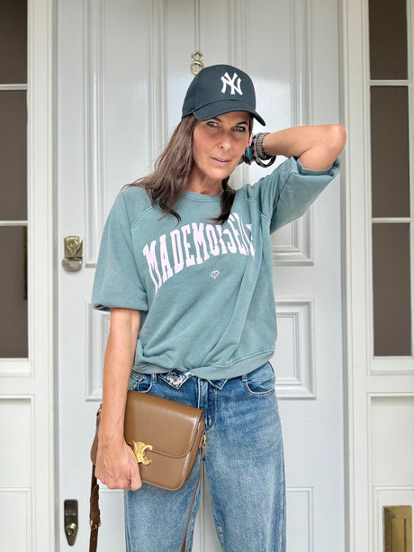 Mademoiselle Sweatshirt - Teal/Lilac