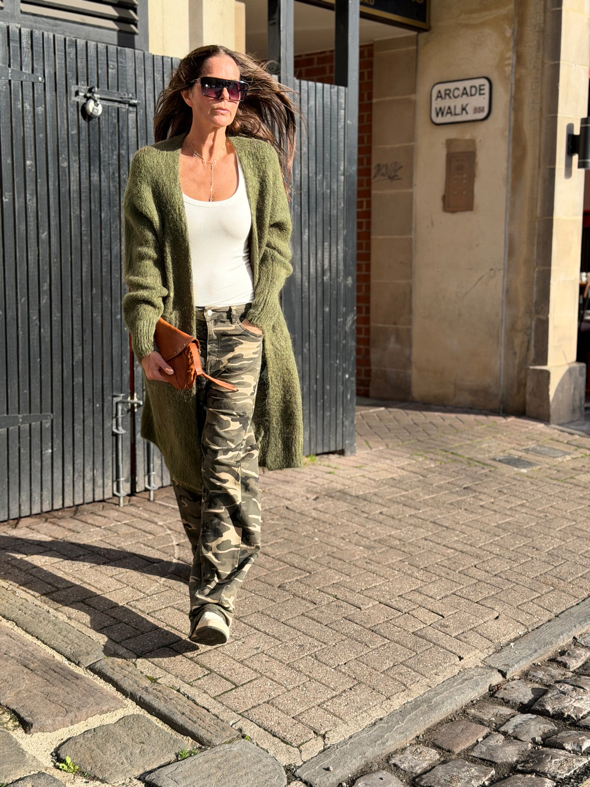 Diane Long Cardigan - Khaki