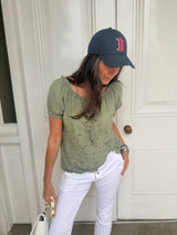 Florence Broiderie Anglaise Top - Khaki