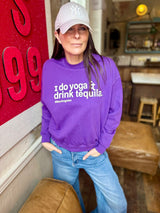 Sudadera Yoga &amp; Tequila - Morada