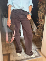 The Liv Button Detail Jean - Chocolate