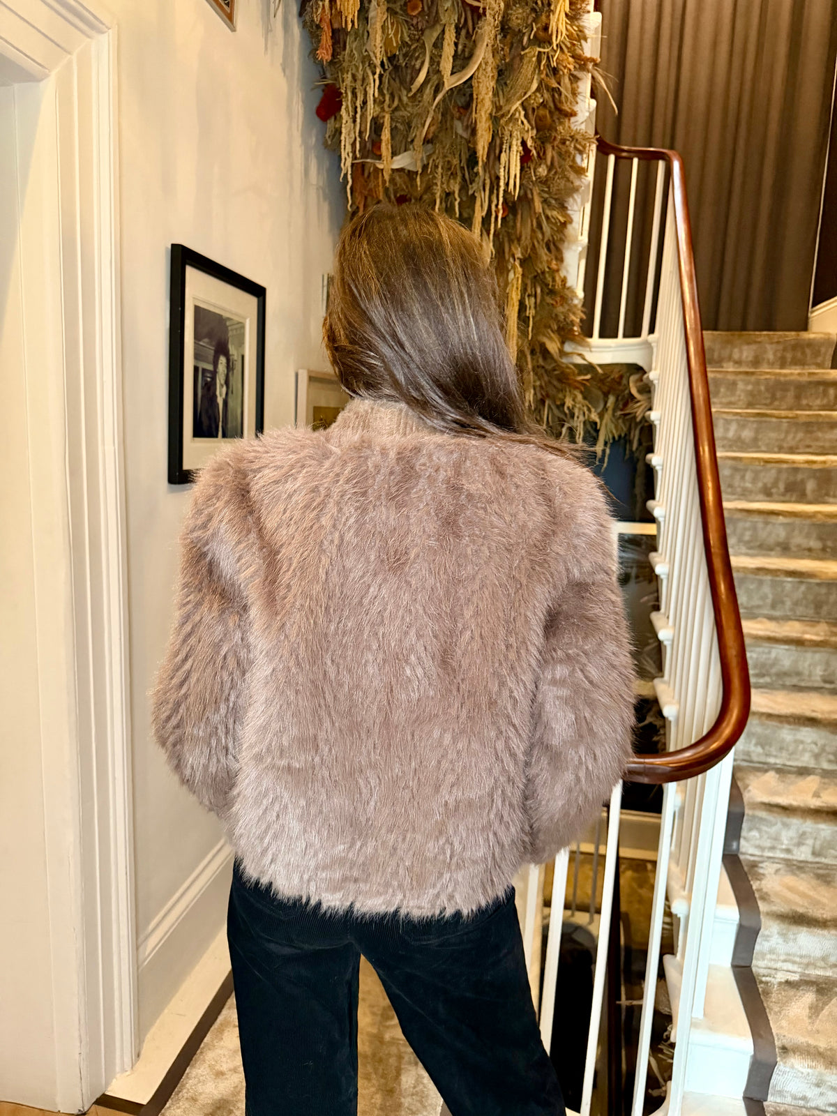 Kennedy Faux Fur Jacket - Chocolate