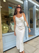 Charm Maxi Slip Dress - White