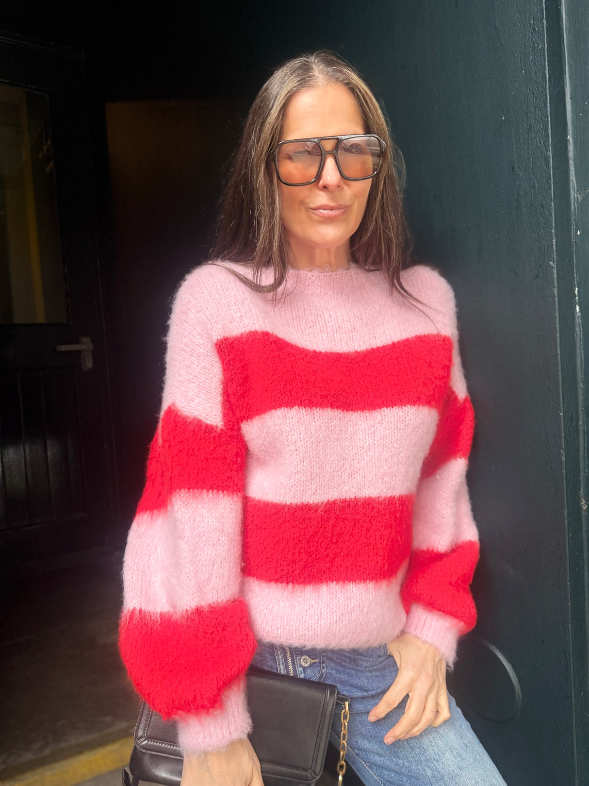 Freddie Stripe Knit - Pink/Red