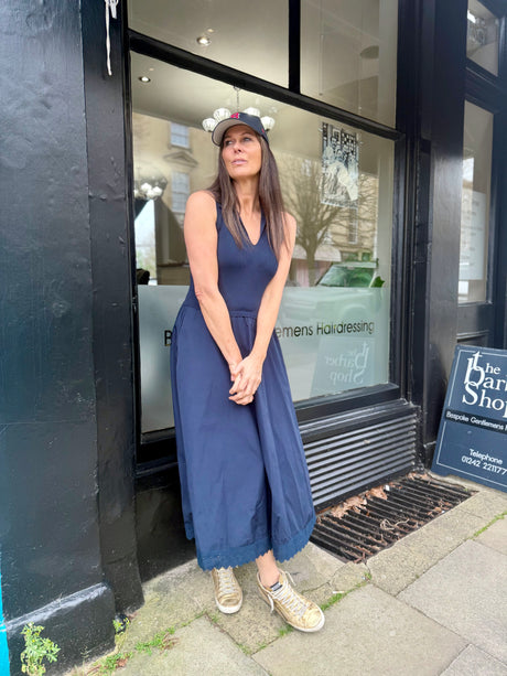 Ash Midi Dress - Navy