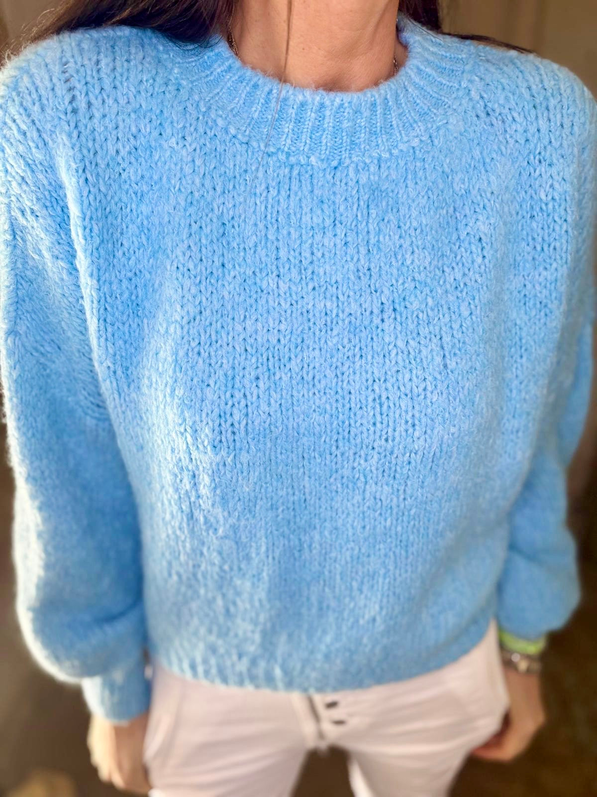 Jersey de punto de manga ancha Arlo - Aqua