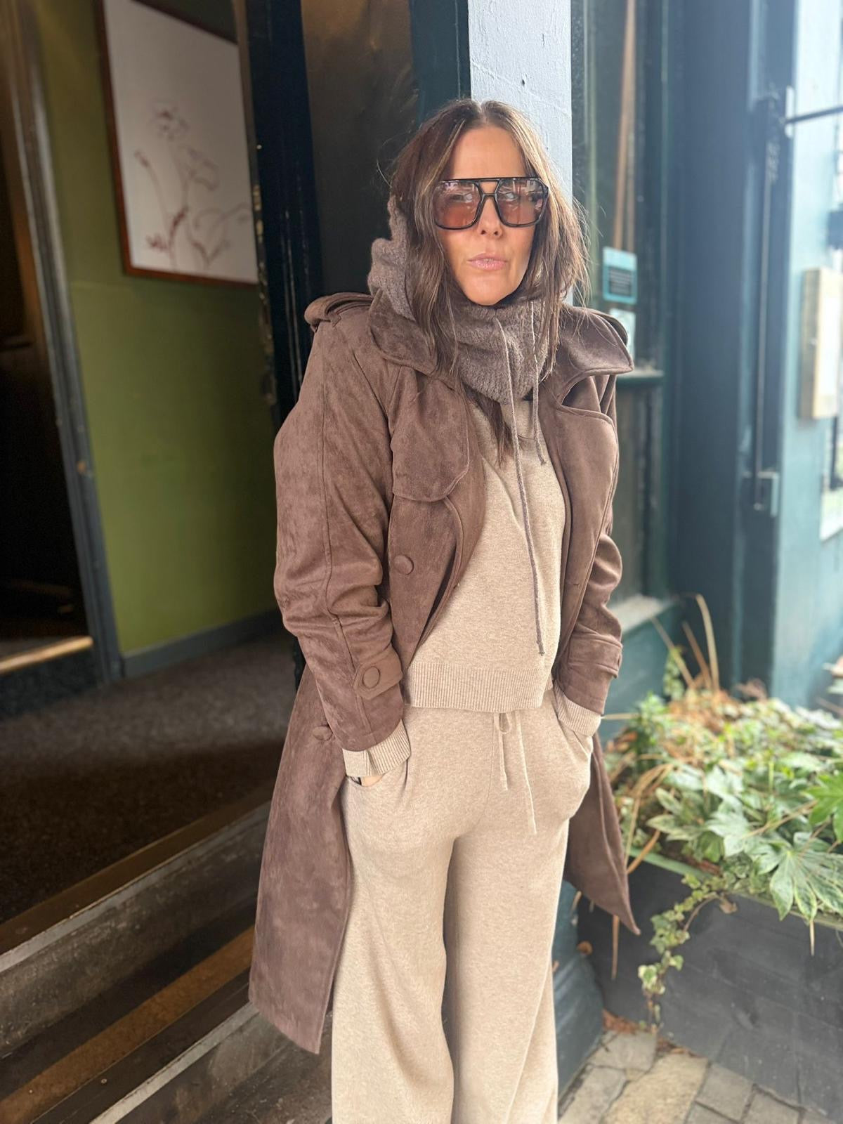 Liv Knitted Hood - Taupe