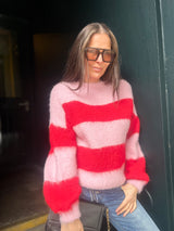 Freddie Stripe Knit - Pink/Red
