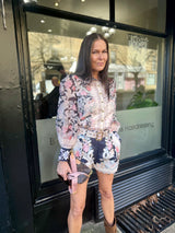 Alara Printed Short Set - Black