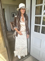 Blazer Victoria de terciopelo con efecto hongo