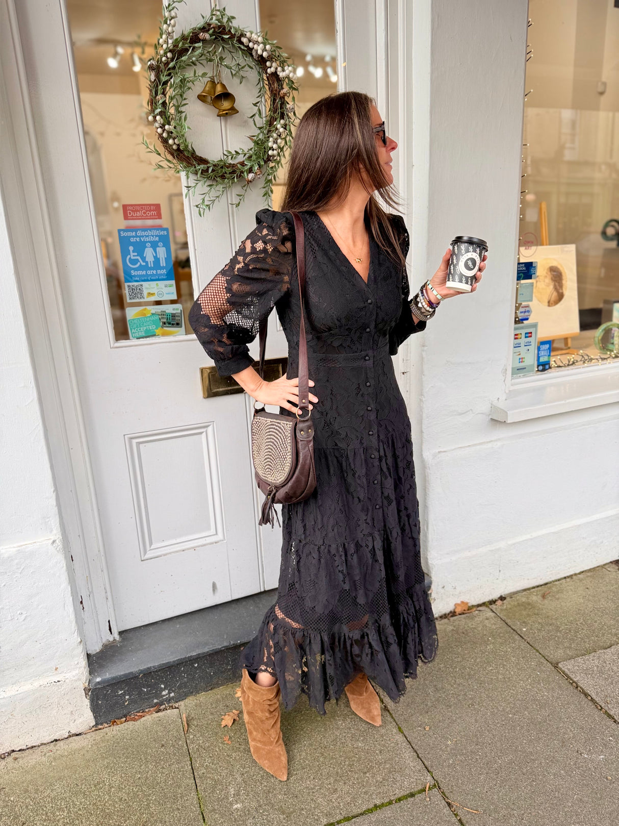 Alice Lace Dress - Black