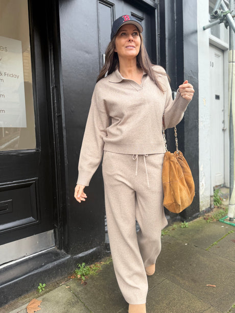 Temper Knitted Jogger- Beige