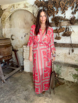 Criss Printed Red Dress