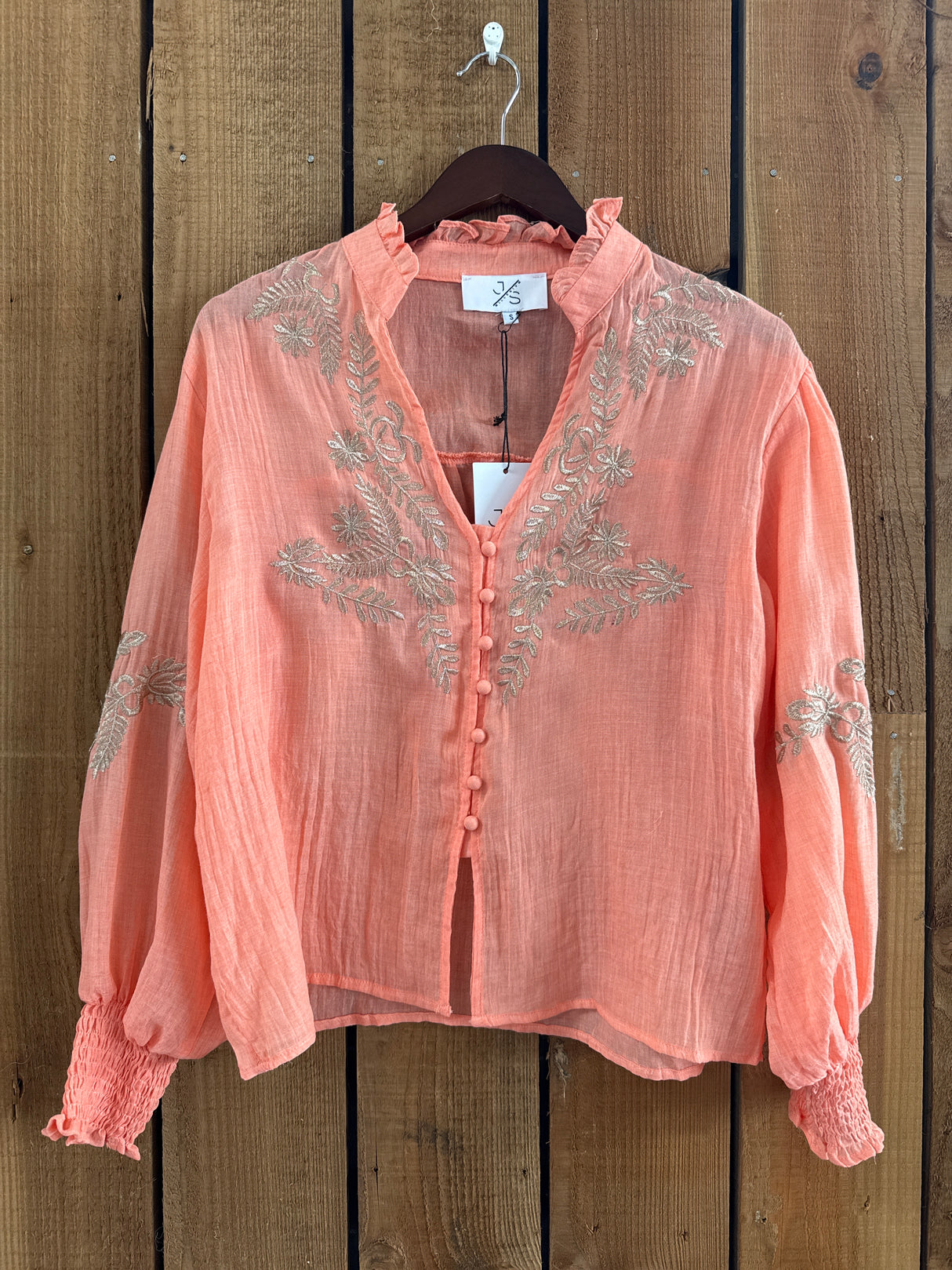Blusa bordada Neomie color lila