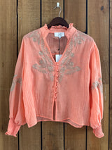 Blusa bordada Neomie color lila