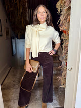 Willow Knit With Scarf - Cream