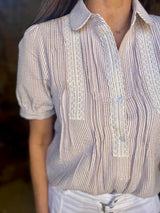 Dorra Short Sleeve Blouse - Camel