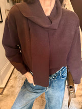 Willow Knit With Scarf - Chocolate