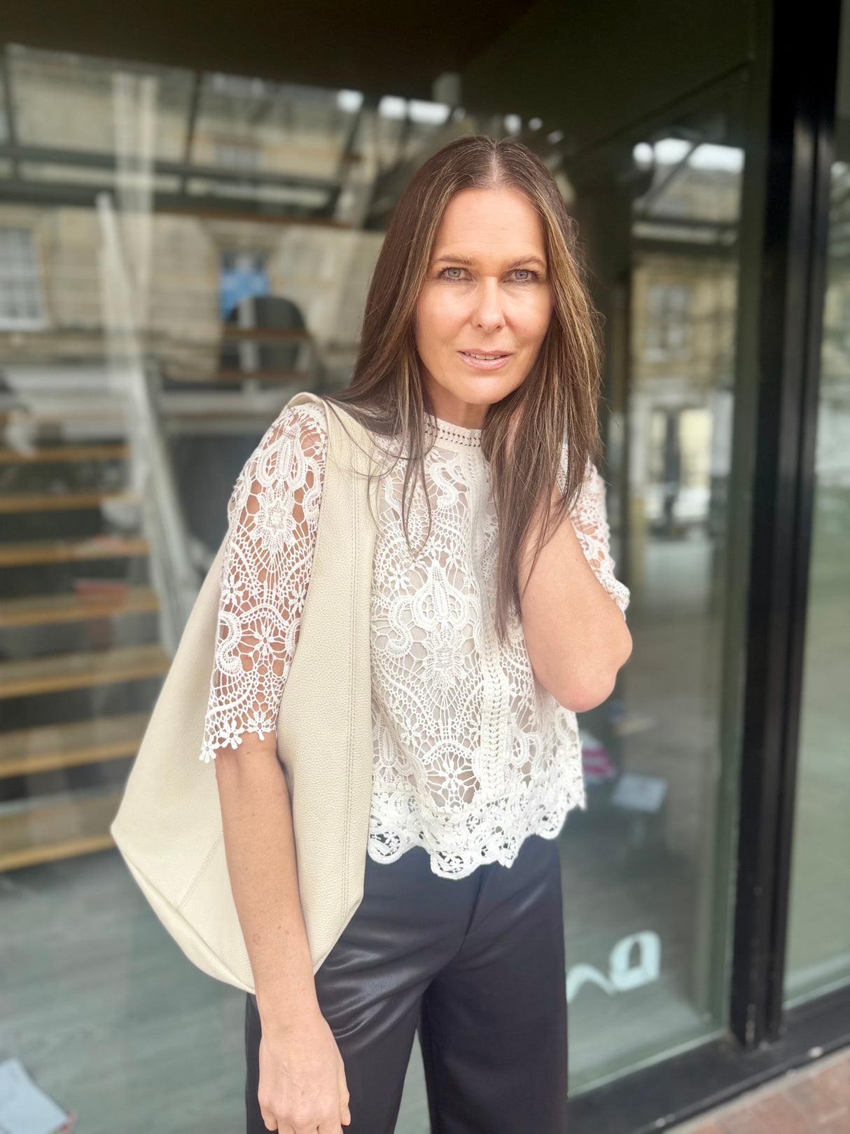 Raquel Crochet Blouse - Ecru