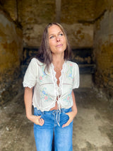 Muse Tie Blouse - White