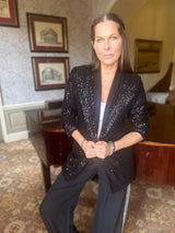 Blazer de lentejuelas Reed negro