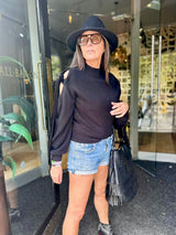 Keeley Cold Shoulder Knit - Black
