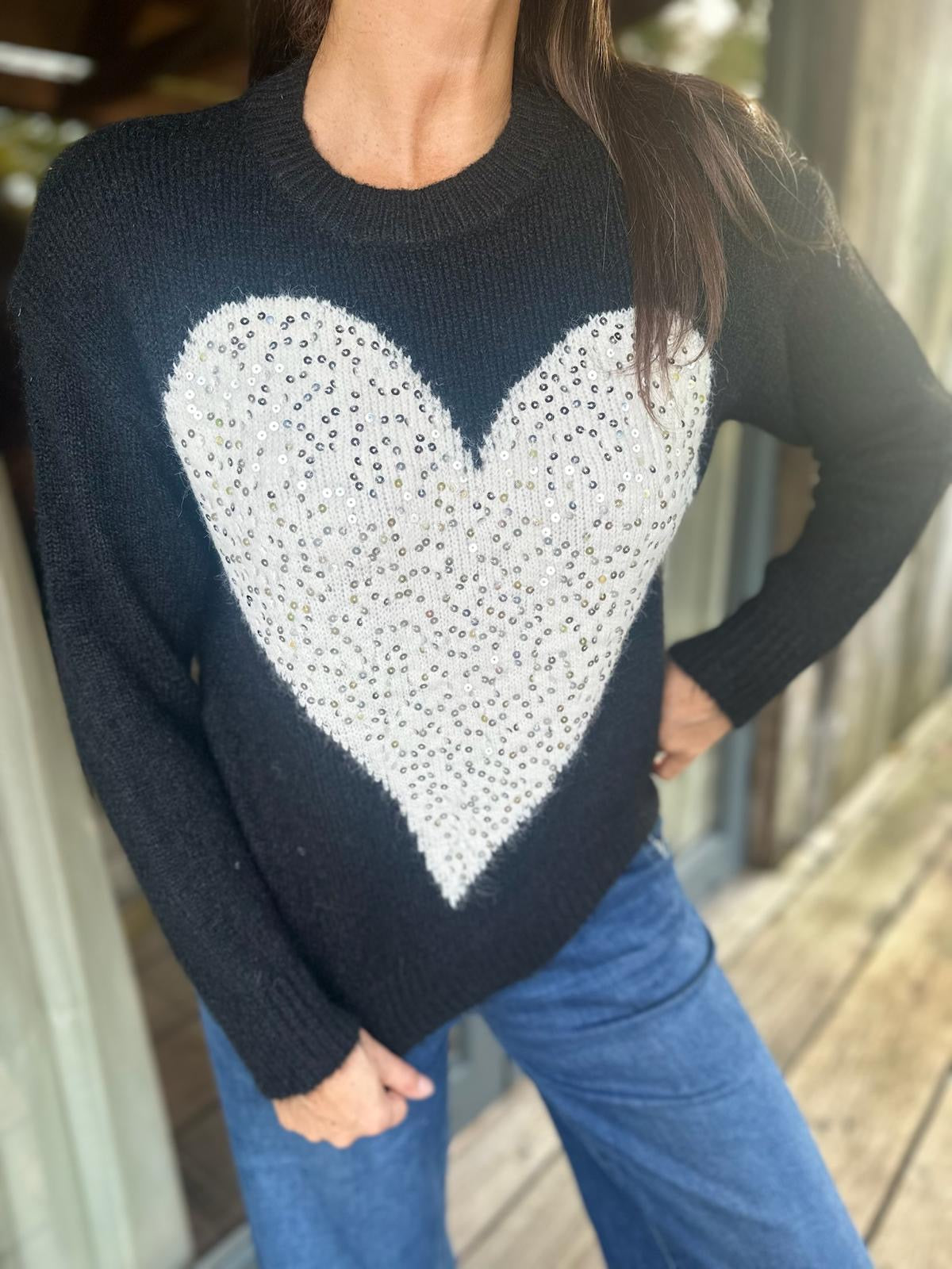 Smitten Knit Negro/Crudo