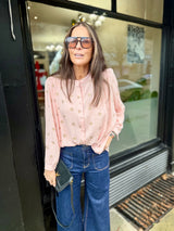 Greta Printed Blouse - Pink