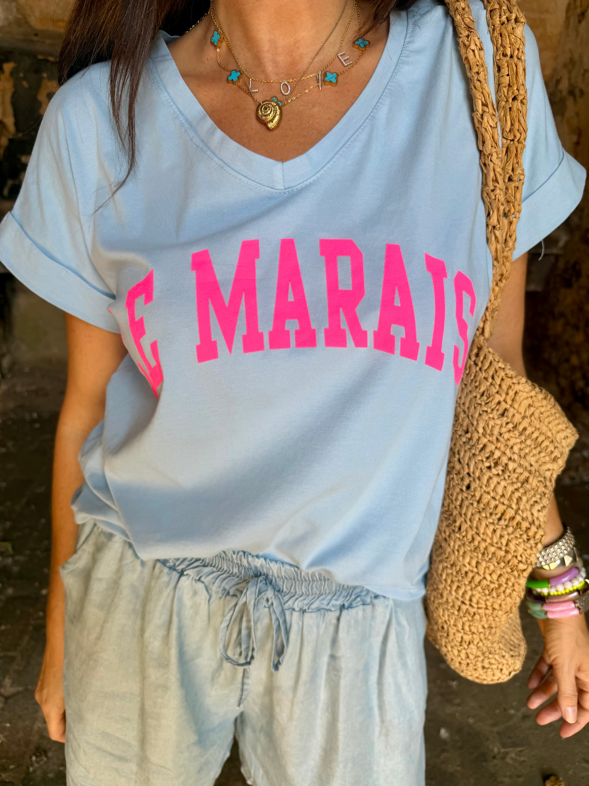 Le Marais Logo Tee - Blue
