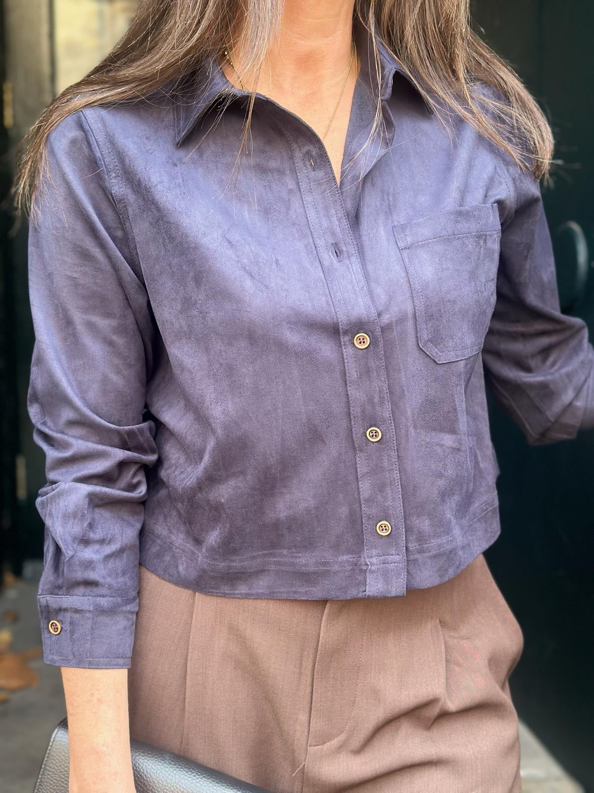 Sable Suede Effect Shirt