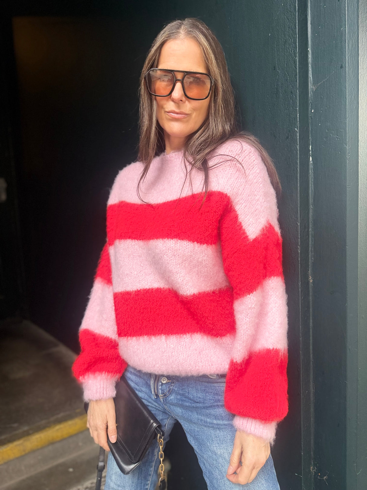 Freddie Stripe Knit - Pink/Red