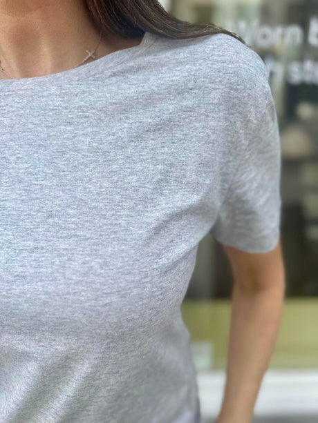 Camiseta de corte regular en color gris