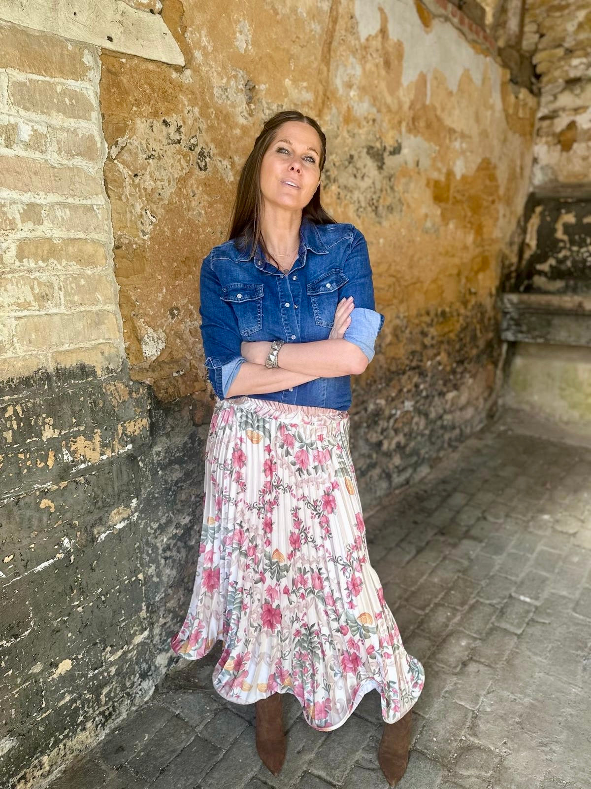 Falda floral vintage Toni - Magnolia