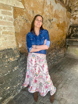 Falda floral vintage Toni - Magnolia
