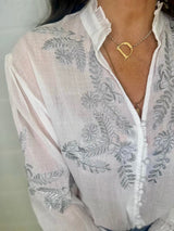 Blusa bordada Neomie blanca