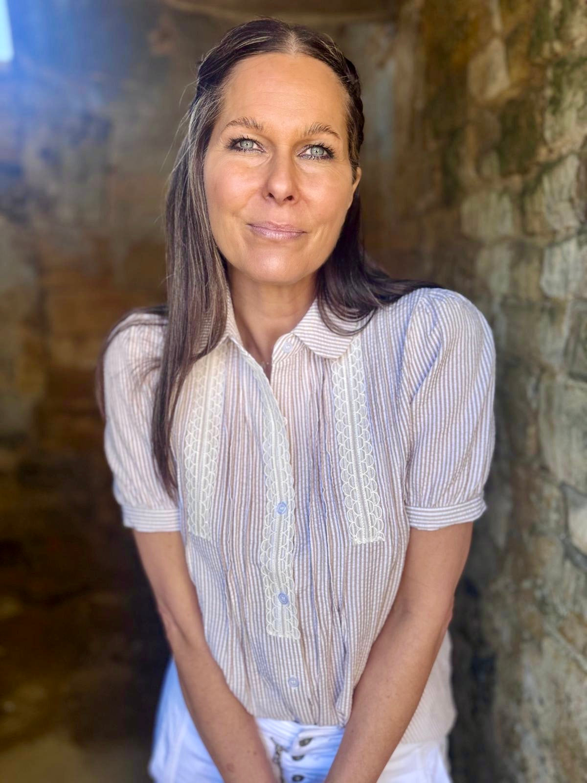 Dorra Short Sleeve Blouse - Camel