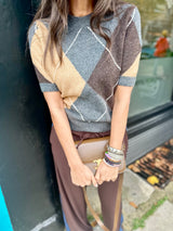 Diamond Short Sleeve Knit