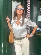 Camisa de cetim Camille Nude