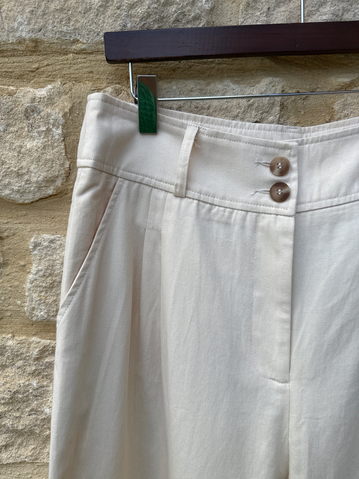 Tia Wide Leg Trouser - Neutral