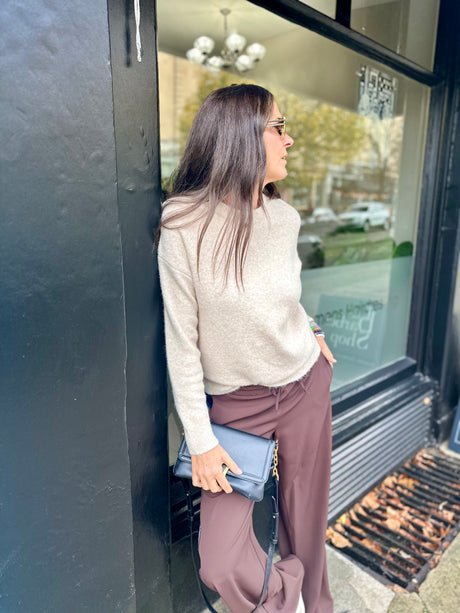 Coral Crew Neck Knit - Neutral