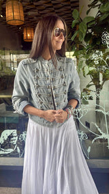 Lola Military Jacket - Denim