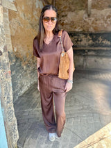 Camiseta Isobel Silk Blend color chocolate