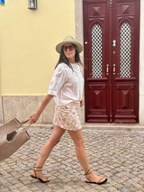 Talia Beaded Mini Skirt - Cream