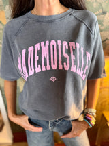 Mademoiselle Sweatshirt - Charcoal/Pink